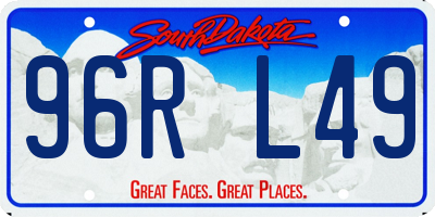 SD license plate 96RL49