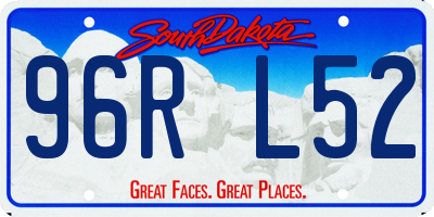 SD license plate 96RL52
