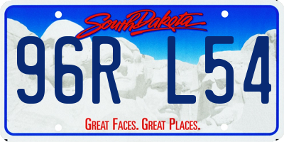 SD license plate 96RL54