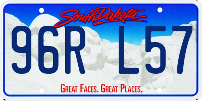 SD license plate 96RL57