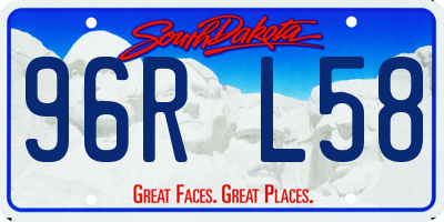 SD license plate 96RL58