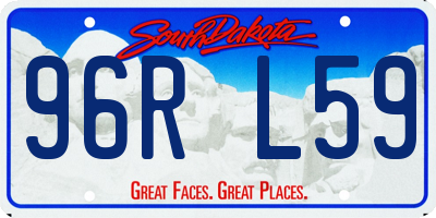 SD license plate 96RL59