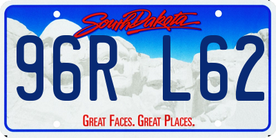 SD license plate 96RL62