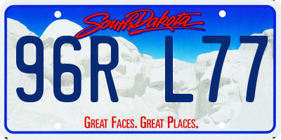 SD license plate 96RL77
