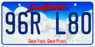 SD license plate 96RL80