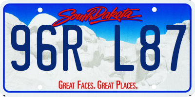 SD license plate 96RL87