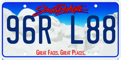SD license plate 96RL88