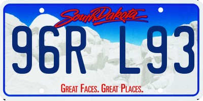 SD license plate 96RL93
