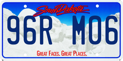 SD license plate 96RM06