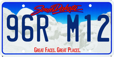 SD license plate 96RM12