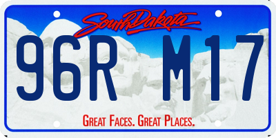 SD license plate 96RM17
