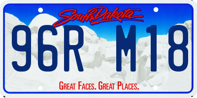 SD license plate 96RM18