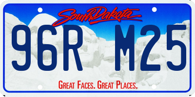 SD license plate 96RM25