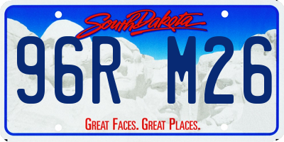 SD license plate 96RM26