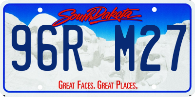 SD license plate 96RM27
