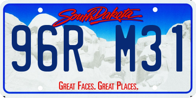 SD license plate 96RM31