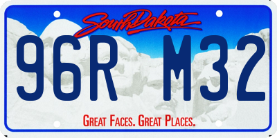 SD license plate 96RM32