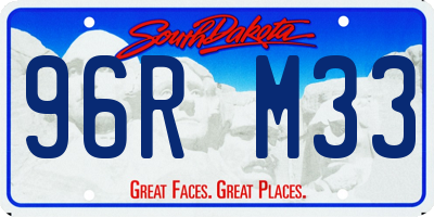 SD license plate 96RM33