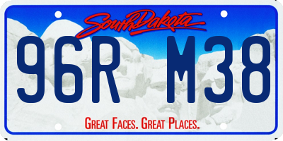 SD license plate 96RM38