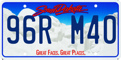 SD license plate 96RM40