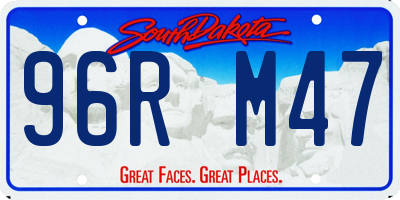 SD license plate 96RM47
