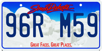 SD license plate 96RM59