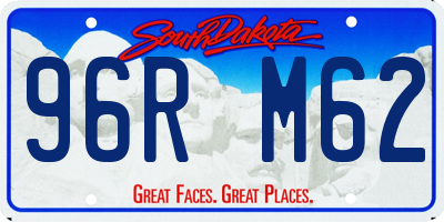 SD license plate 96RM62