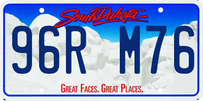SD license plate 96RM76