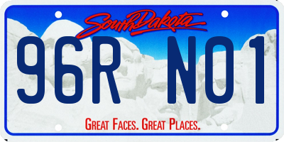 SD license plate 96RN01