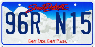 SD license plate 96RN15