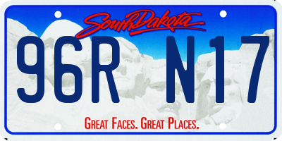 SD license plate 96RN17