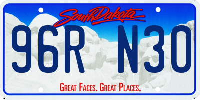 SD license plate 96RN30