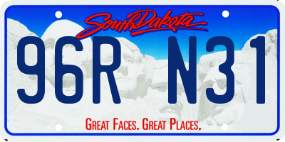 SD license plate 96RN31