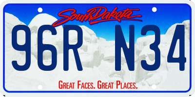 SD license plate 96RN34