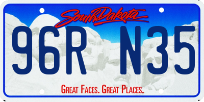 SD license plate 96RN35