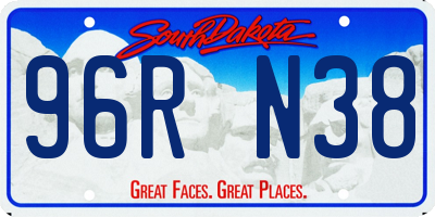 SD license plate 96RN38