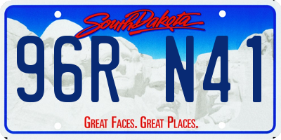 SD license plate 96RN41