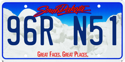 SD license plate 96RN51