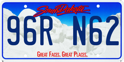 SD license plate 96RN62