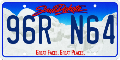 SD license plate 96RN64