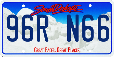 SD license plate 96RN66