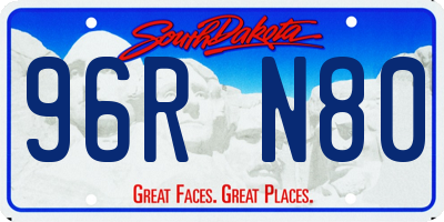 SD license plate 96RN80