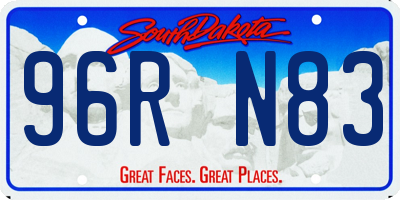 SD license plate 96RN83