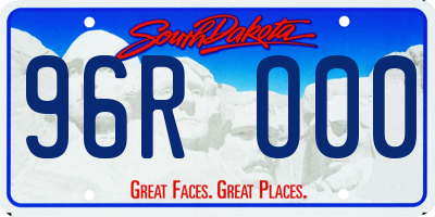 SD license plate 96RO00
