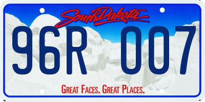 SD license plate 96RO07