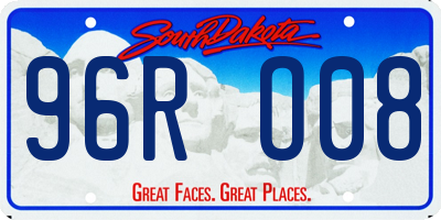 SD license plate 96RO08