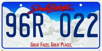 SD license plate 96RO22