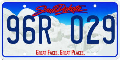 SD license plate 96RO29