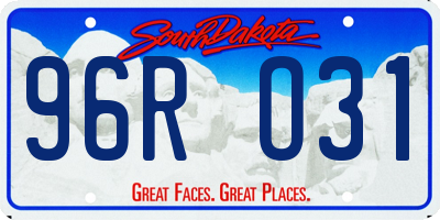 SD license plate 96RO31