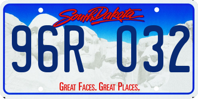 SD license plate 96RO32
